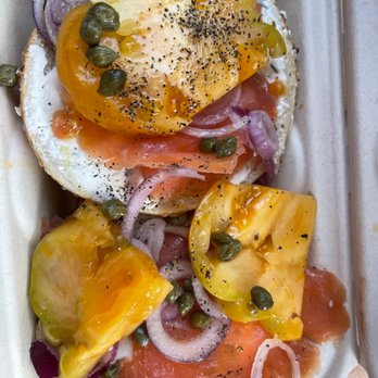 Bubbe's Fine Bagels - open face lox bagel - Bagels Near Me - Tucson, Arizona