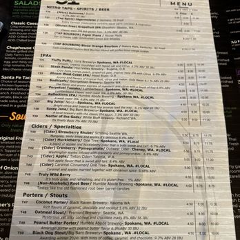 The Onion - Drink menu - New American Near Me - Spokane, Washington The Onion - Drink menu - New American Near Me - Spokane, Washington