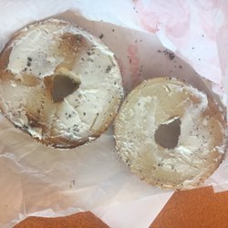 Dunkin' - This is the amount of cream cheese after I complained about the cream cheese.