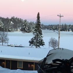 Forge Motel - Beautiful sunset over Old Forge Pond