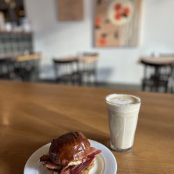 Rosewood Foods - Large latte & bacon breakfast sandwich