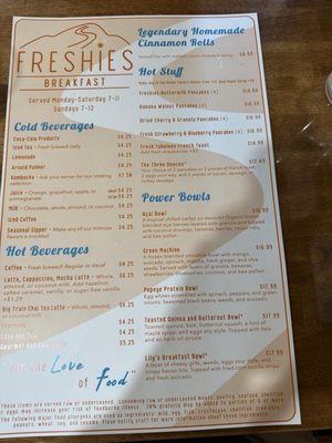 Menu photo 6 Freshies Steamboat Springs, CO Menu photo 6 Freshies Steamboat Springs, CO