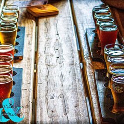 Singin' River Brewing - This is 4 flights. The friends we were with ordered 2 flights and we ordered 2 flights. By ordering 2 flights you can sample all their brews