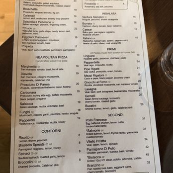 Nudo Italiano - Menu - Italian Near Me - Las Vegas, Nevada