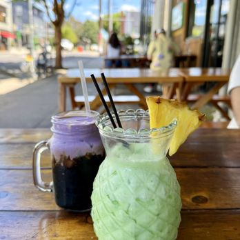 Kati Portland - Pandan Colada and Salted Coconut Ube Thai Iced Coffee - Thai Near Me - Portland, Oregon Kati Portland - Pandan Colada and Salted Coconut Ube Thai Iced Coffee - Thai Near Me - Portland, Oregon