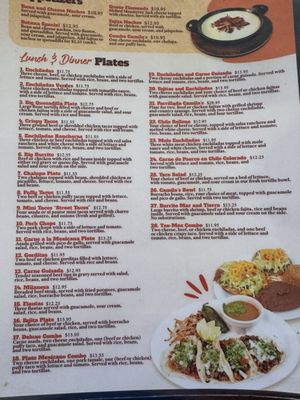 Menu photo 2 Camila's Mexican Restaurant San Antonio, TX