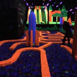 Glow Galaxy - The mini golf area .