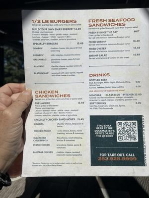 Menu photo 1 SmacNally's Ocracoke, NC