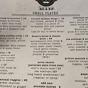 Selva - Menu - Bars Near Me - Long Beach, California