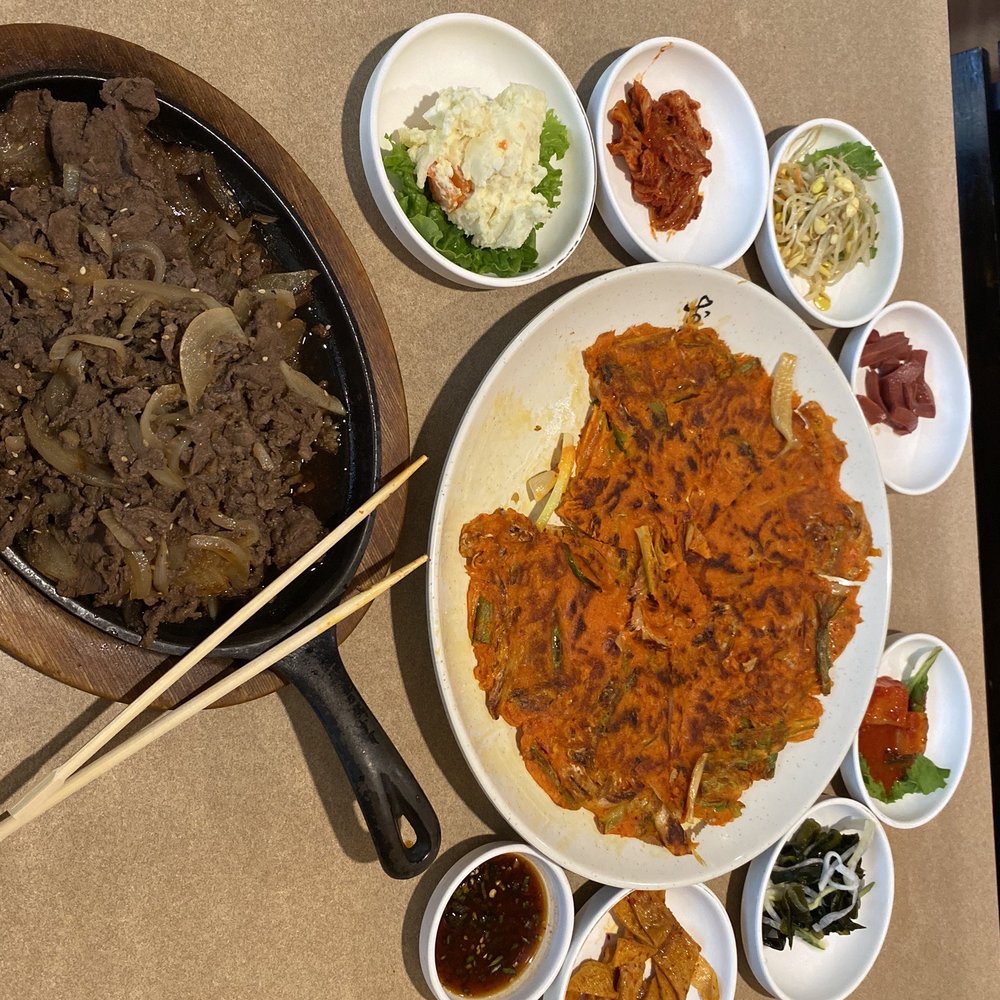 Dal Dong Nae - various dishes of food on a table - Korean Near Me - Dallas, Texas