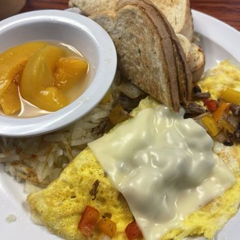 Fairmont Diner - The Philly Omelette with hash browns, side of toast and fruit. - Diners Near Me - Rapid City, South Dakota Fairmont Diner - The Philly Omelette with hash browns, side of toast and fruit. - Diners Near Me - Rapid City, South Dakota