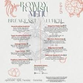 Rowdy Radish - Menu - Breakfast & Brunch Near Me - Seward, Alaska