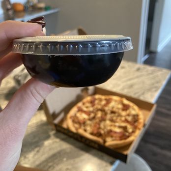 Minsky's Pizza - Tiny amount of dressing for pizza. They also charge for extra. - Pizza Near Me - Overland Park, Kansas Minsky's Pizza - Tiny amount of dressing for pizza. They also charge for extra. - Pizza Near Me - Overland Park, Kansas