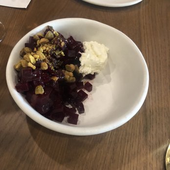 Lion & The Rambler - Roasted beet with black velvet apricot, pistachio, & goat cheese - New American Near Me - Coral Gables, Florida Lion & The Rambler - Roasted beet with black velvet apricot, pistachio, & goat cheese - New American Near Me - Coral Gables, Florida