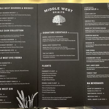 Service Bar - Cocktail menu - New American Near Me - Columbus, Ohio