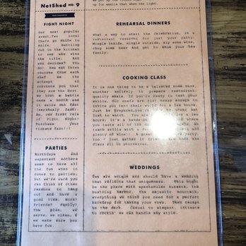Netshed No. 9 - Menu - Breakfast & Brunch Near Me - Gig Harbor, Washington Netshed No. 9 - Menu - Breakfast & Brunch Near Me - Gig Harbor, Washington