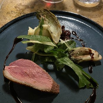 Altura - Air chilled and smoked duck breast, chicory salad. - Italian Near Me - Seattle, Washington