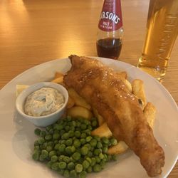 The Old Spring - Fish, chips and Amstel.