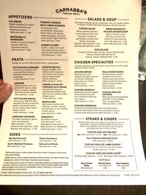 Menu photo 3 Carrabba's Italian Grill Brooklyn, OH Menu photo 3 Carrabba's Italian Grill Brooklyn, OH