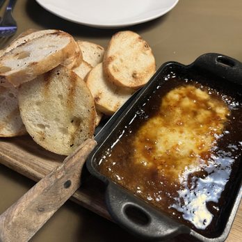 Carson Kitchen - Bacon jelly with melted cheese and warmed crostinis! - New American Near Me - Las Vegas, Nevada Carson Kitchen - Bacon jelly with melted cheese and warmed crostinis! - New American Near Me - Las Vegas, Nevada