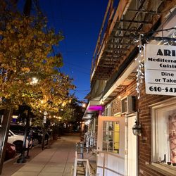 Aria Mediterranean Cuisine - Outside sign