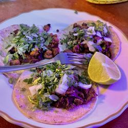 La Mariscada Y Tacos - 3/2026  barbacoa, carnitas, and asada taco.