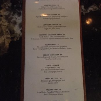 Hotel Beauden, Autograph Collection - Page 1 of the bar drink menu. - Hotels Near Me - Orlando, Florida Hotel Beauden, Autograph Collection - Page 1 of the bar drink menu. - Hotels Near Me - Orlando, Florida