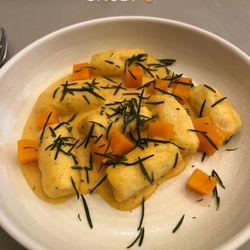 The Common Stove - Gnudi Dinner. Ricotta with Butternut squash. Absolutely Divine!