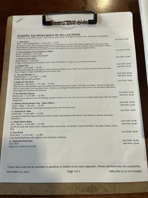 Menu photo 2 Bugnutty Brewing Company Cocoa, FL Menu photo 2 Bugnutty Brewing Company Cocoa, FL