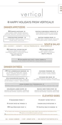 Menu photo 2 Vertical Bistro & Tap Winter Park, CO Menu photo 2 Vertical Bistro & Tap Winter Park, CO