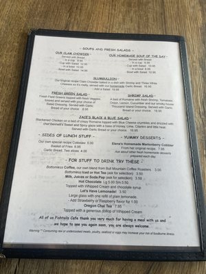 Menu photo 8 Fishtails Cafe South Beach, OR