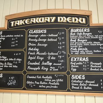 Best Cafe - Takeaway Menu - Seafood Near Me - Dunedin, OTA