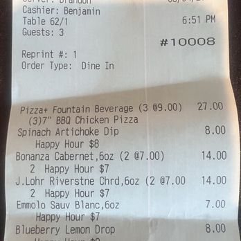 California Pizza Kitchen - Had $50 gift card and claimed they could only take off $8 in food. - Salad Near Me - Encinitas, California
