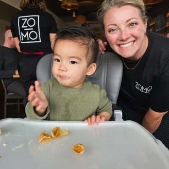 ZOMO Asian + American Eatery - Niko always happy eating w/ aunti Alysia! - Vietnamese Near Me - Englewood, Colorado