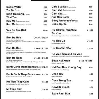 Vua Bun Bo - Menu - Vietnamese Near Me - Westminster, California