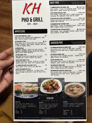 Menu photo 5 KH Pho And Grill Corvallis, OR