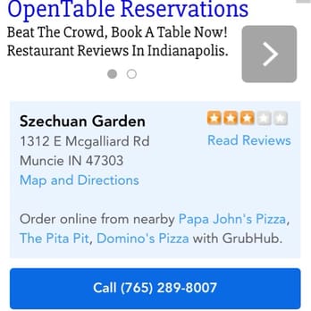 China Kitchen - The number that showed up for Szenchuan Garden, which I called. - Chinese Near Me - Muncie, Indiana