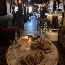 Devil's Toboggan - Pork street tacos and Upstairs nachos