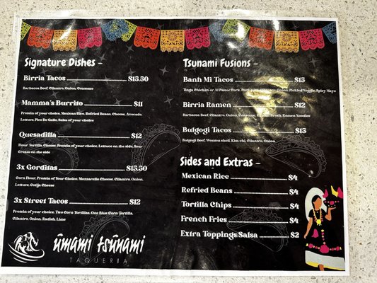Menu photo 1 Umami Tsunami Taqueria Boston, MA Menu photo 1 Umami Tsunami Taqueria Boston, MA