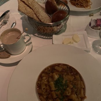 Polo Lounge - chicken parm, cafe latte and rigatoni bolognese - New American Near Me - Beverly Hills, California