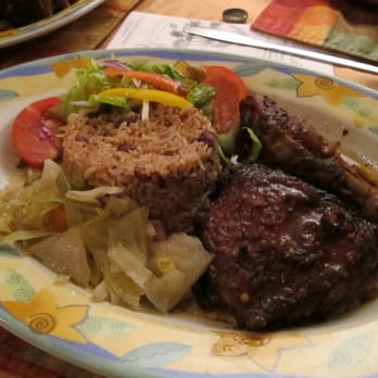 The Islands - Jerk chicken, my fave! (That's their regular.) - Caribbean Near Me - Brooklyn, New York