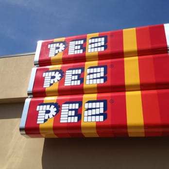 PEZ Visitor Center - PEZ sign on side of building - Visitor Centers Near Me - Orange, Connecticut PEZ Visitor Center - PEZ sign on side of building - Visitor Centers Near Me - Orange, Connecticut
