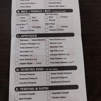 Sushi Bang Bang - Kitchen Menu as of 06.28.2025 - Japanese Near Me - Austin, Texas