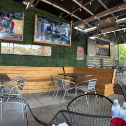 On the patio