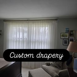 Slipcover Plus Upholstery & Window Treatments - Custom drapery l, with hardware, measured and installed