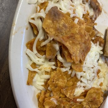 Taqueria Jalisco Seafood - This is what is suppose to be the chilaquiles!! It's literally potato chips with picante sauce and cheese! Gross!! - Mexican Near Me - Lufkin, Texas