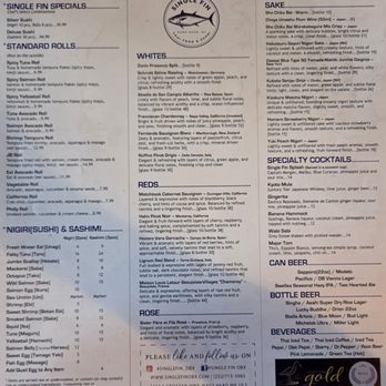 Single Fin Thai Sushi - Nags Head - Menu - Sushi Bars Near Me - Nags Head, North Carolina Single Fin Thai Sushi - Nags Head - Menu - Sushi Bars Near Me - Nags Head, North Carolina