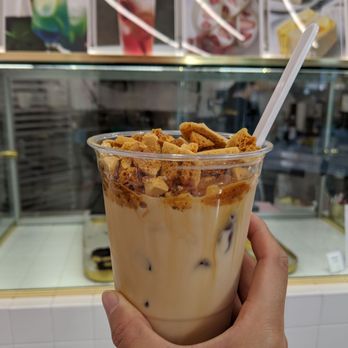 Flippoly - Side profile of the honeycomb candy dalgona - Coffee & Tea Near Me - Buena Park, California