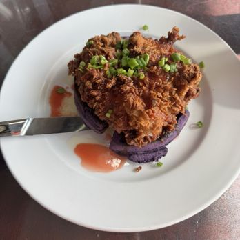 Kula Bistro - Chicken and ube waffles - Italian Near Me - Kula, Hawaii