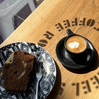 Flywheel Coffee Roasters - Macchiato + Pumpkin & Cream Cheese Bread - Coffee & Tea Near Me - San Francisco, California Flywheel Coffee Roasters - Macchiato + Pumpkin & Cream Cheese Bread - Coffee & Tea Near Me - San Francisco, California